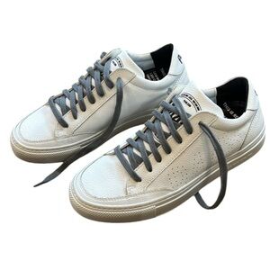 P448 Sneakers Sohosocks Cement Lace Up Leather Sneakers In White 36